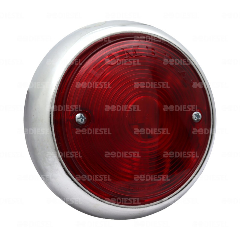 PLAFÓN ROJO OPERADOR C/BASE CROM-DESCONTINUADO
