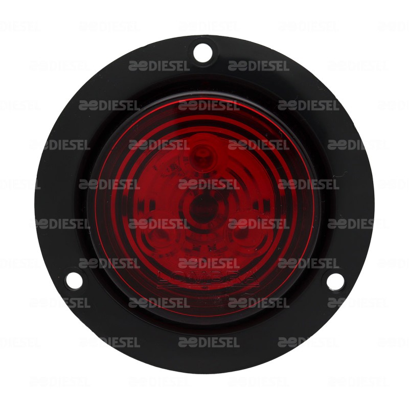 PLAFÓN 12V 2 1/2" 3 LED ROJO CIRCULAR/B