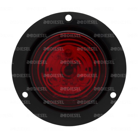 PLAFÓN 12V 2 1/2" 3 LED ROJO CIRCULAR/B