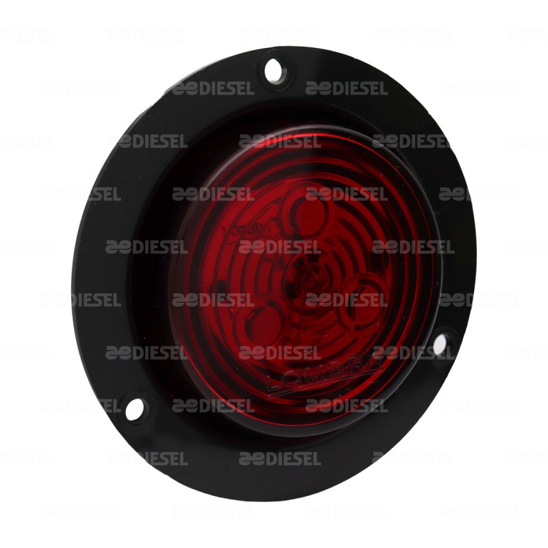 PLAFÓN 12V 2 1/2" 3 LED ROJO CIRCULAR/B