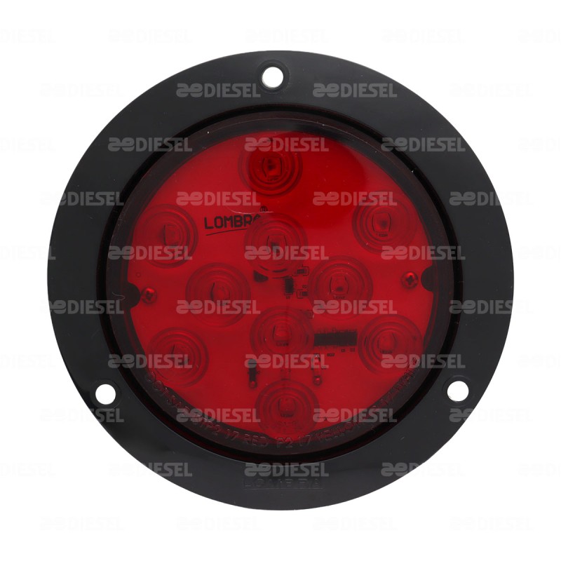 PLAFÓN 12V/24V 10 LEDS ROJO 4" BRIDA 2/FUN