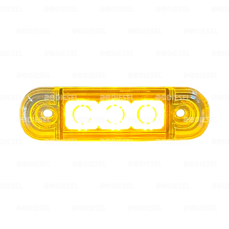 PLAFON 12/24V LED AMBAR MICA BLANCO DINA
