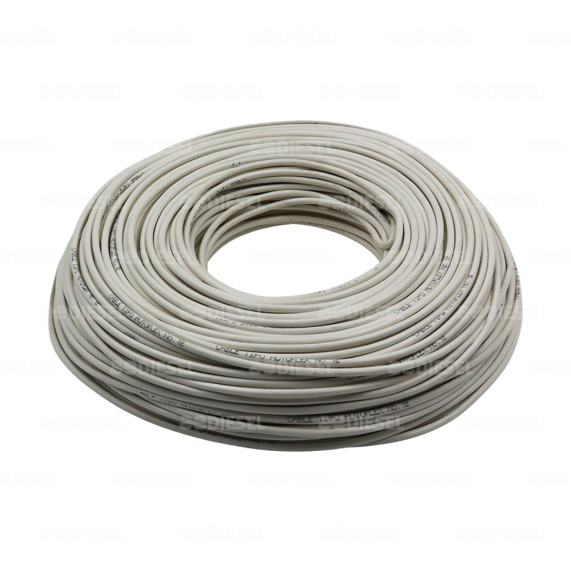 CABLE #12 PLASTICO 100MT BLANCO