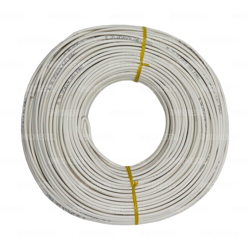 CABLE #12 PLASTICO 100MT BLANCO