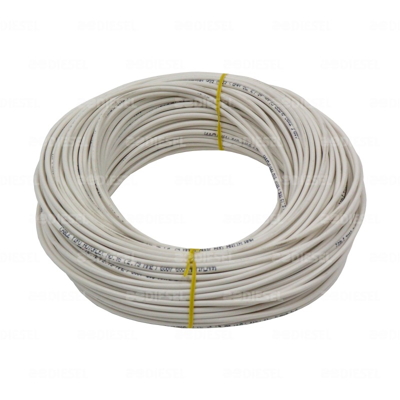 CABLE #16 PLASTICO ROLLO 50MTS BLANCO