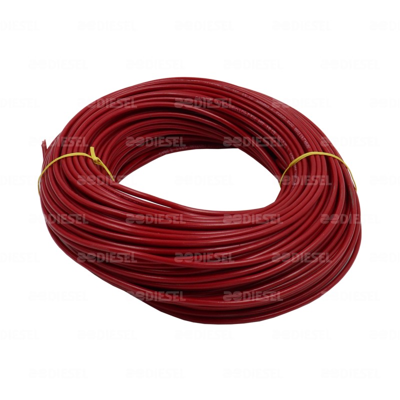 CABLE #16 PLASTICO ROLLO 50MTS ROJO