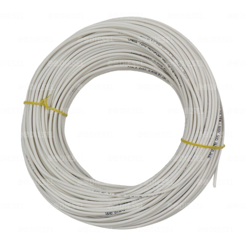CABLE #18 PLASTICO ROLLO 50MTS BLANCO