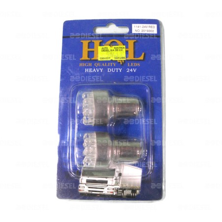 FOCO 1141 24V 12 LED ROJO 1 PZA