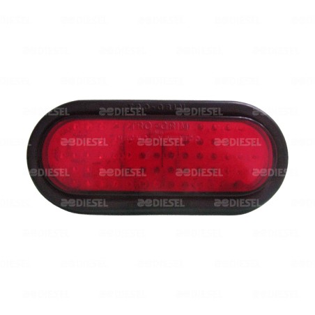 PLAFÓN 12V LED LATERAL ROJO OVAL C/EMP DESCONTINUADO