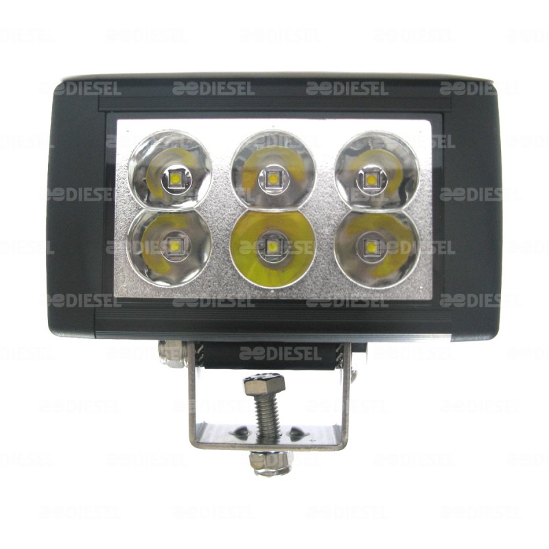 FARO 9V/64V 6 LED TRABAJO RECTANGULAR