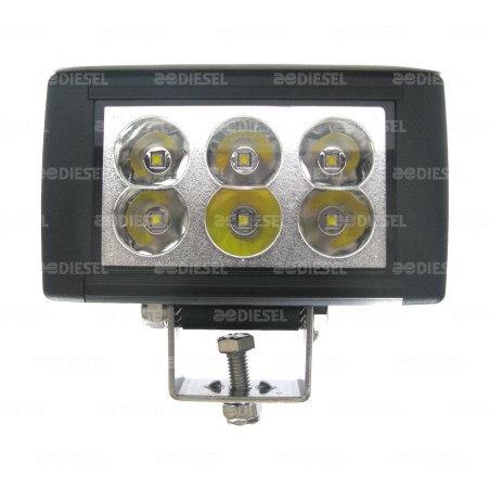 FARO 9V/64V 6 LED TRABAJO RECTANGULAR