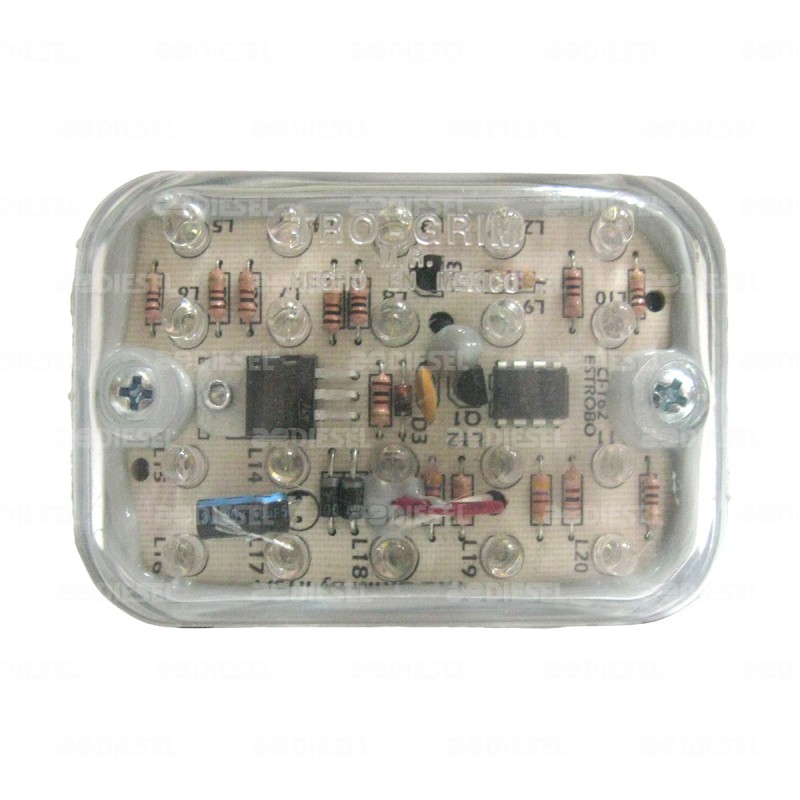 PLAFÓN 12V/24V LED AZUL MICA CRISTAL DESCONTINUADO