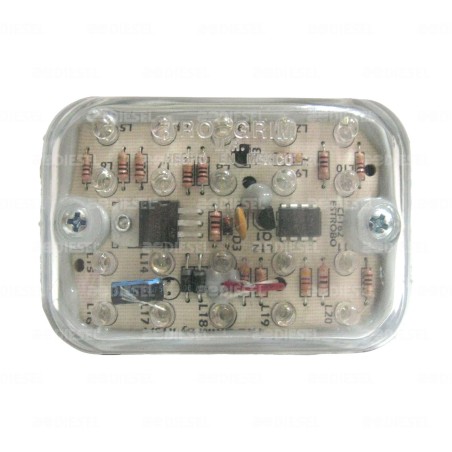 PLAFÓN 12V/24V LED AZUL MICA CRISTAL DESCONTINUADO