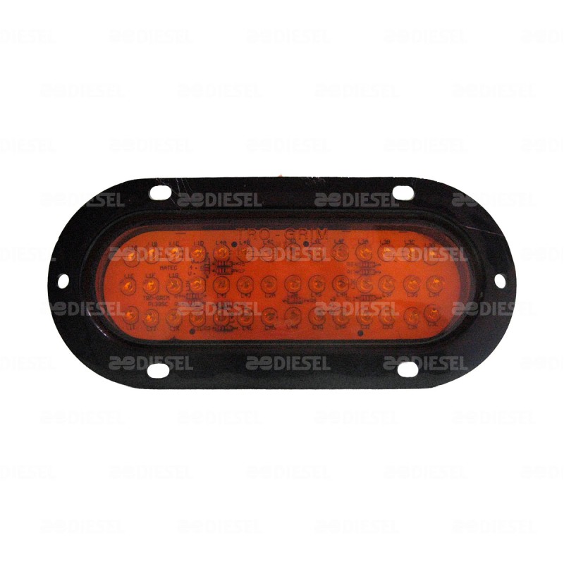 PLAFON 12/24V 42LED AMB OVAL STROBO DESC