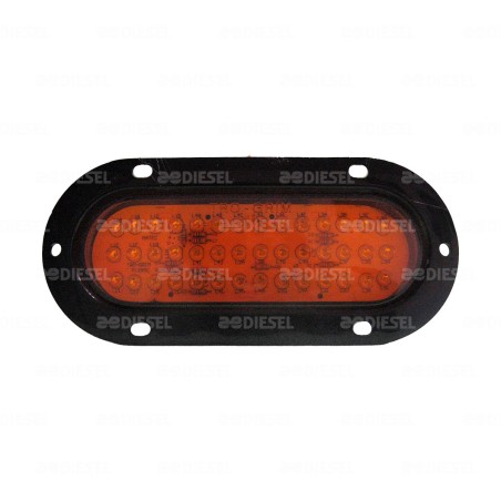 PLAFON 12/24V 42LED AMB OVAL STROBO DESC