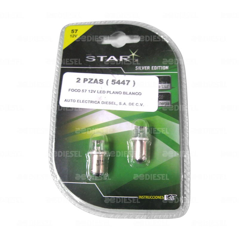 FOCO PLANO 57 12V LED BLANCO 1 PZA
