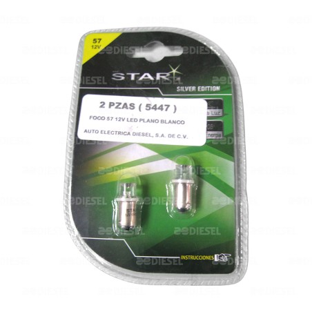 FOCO PLANO 57 12V LED BLANCO 1 PZA