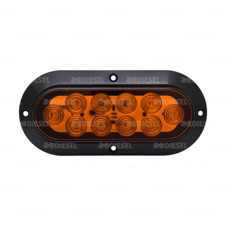 PLAFÓN 12/24V 10 LED ÁMBAR OVALADO ALTA-BAJA