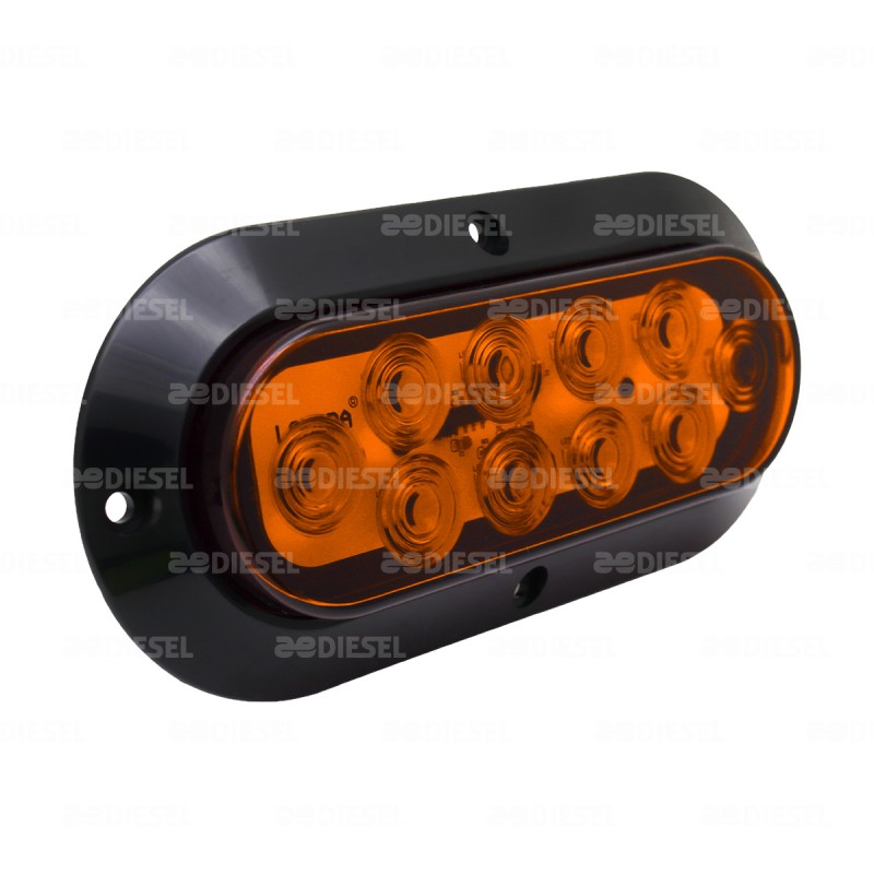 PLAFÓN 12/24V 10 LED ÁMBAR OVALADO ALTA-BAJA