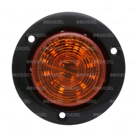 PLAFÓN 12/24V 6 LED 2 1/2" ÁMBAR NEGRO FIJA