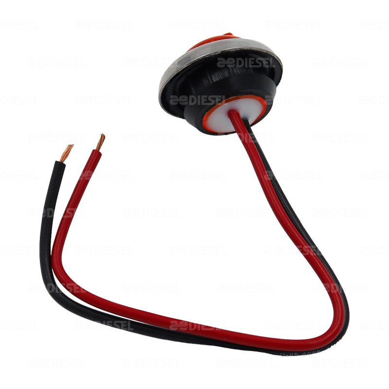 PILOTO 12/24V 3/4" 1 LED AMBAR CROMADO
