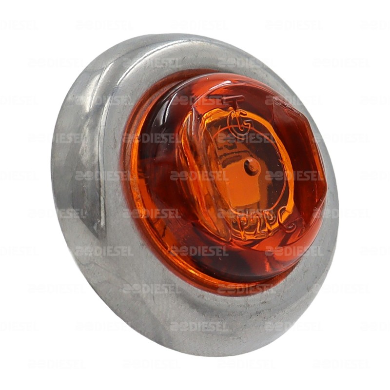 PILOTO 12/24V 3/4" 1 LED AMBAR CROMADO