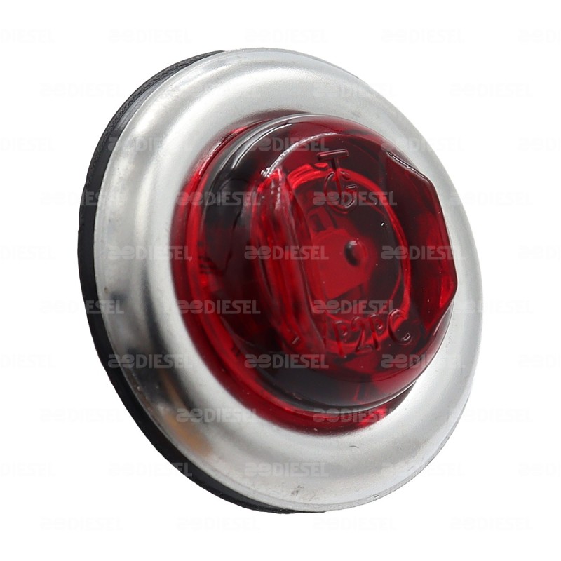PILOTO 12/24V 3/4" 1 LED ROJO CROMADO