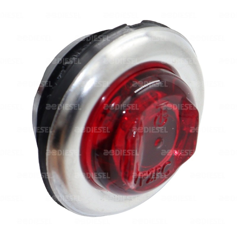 PILOTO 12/24V 3/4" 1 LED ROJO CROMADO