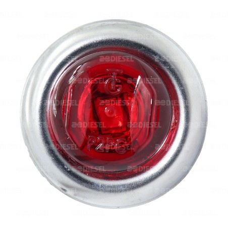 PILOTO 12/24V 3/4" 1 LED ROJO CROMADO