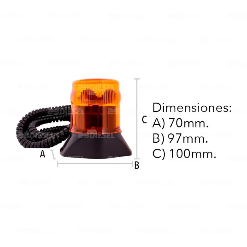 TORRETA 12V/24V LED COMPACTA C/BASE