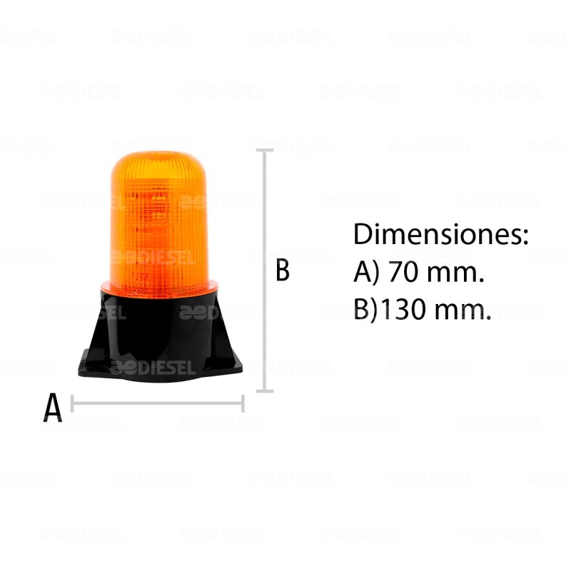 TORRETA 12/110V LED ÁMBAR MONTACARGA 4P