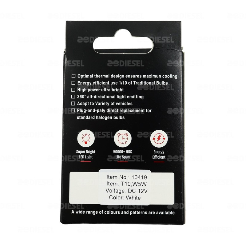 FOCO PELLIZCO LED 12V 360° BLANCO JGO
