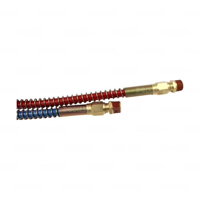 MANGUERA ESPIRAL ROJO/AZUL DOT 15" CAPAS REFORZADAS PARA MANITA DE ACOPLE