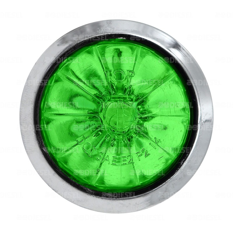 PLAFÓN PILOTO 12/24V 1 LED 3/4" CROMADO VERDE