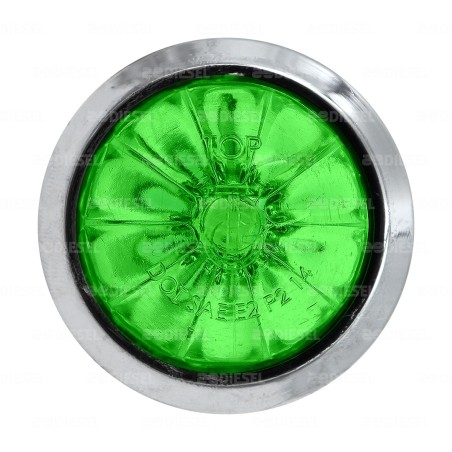 PLAFÓN PILOTO 12/24V 1 LED 3/4" CROMADO VERDE