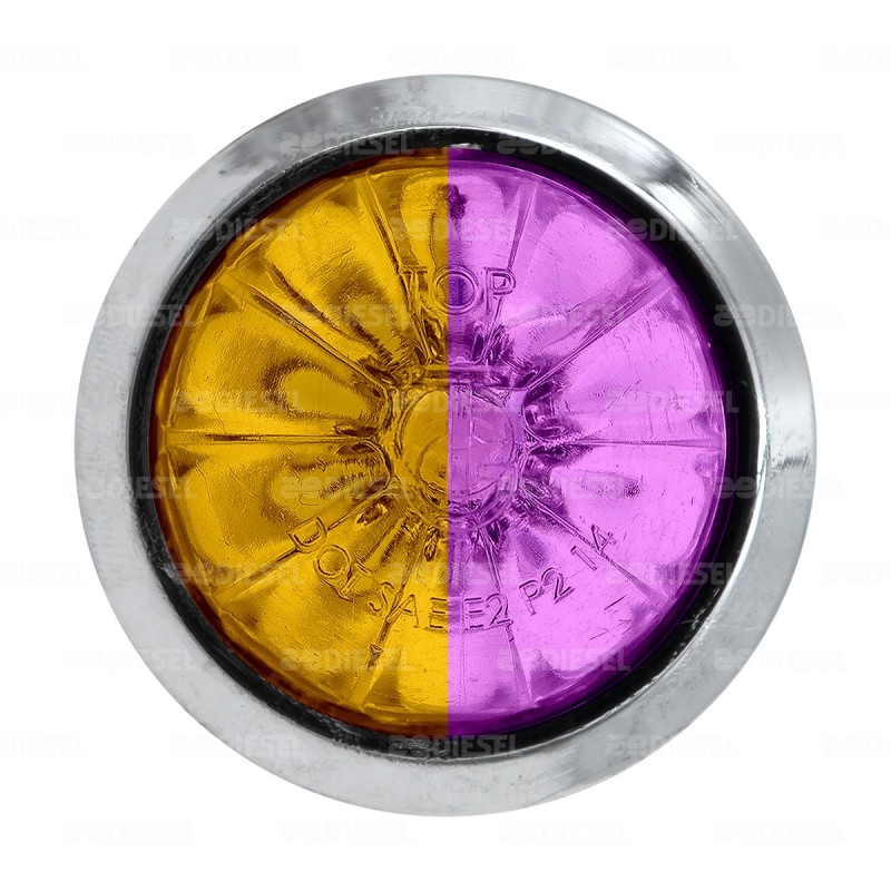 PLAFÓN PILOTO 12/24V 1 LED 3/4" CROMADO ÁMBAR/ROSA