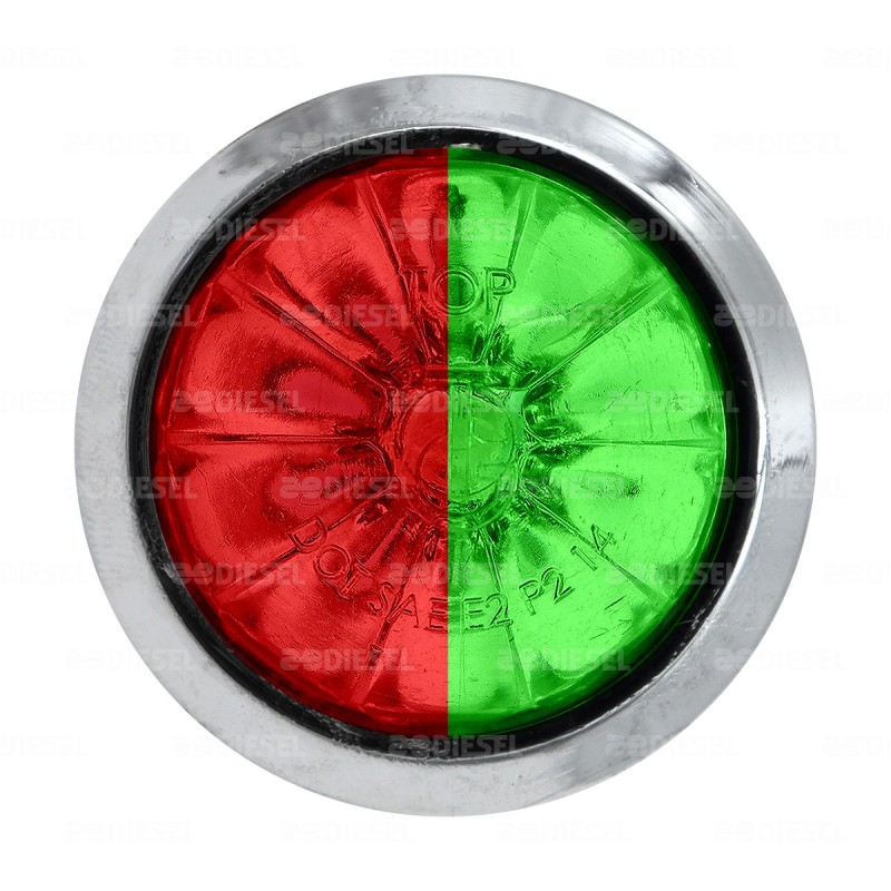 PLAFÓN PILOTO 12/24V 1 LED 3/4" CROMADO ROJO/VERDE