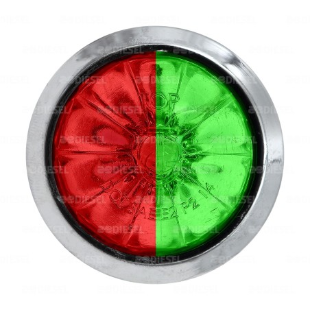 PLAFÓN PILOTO 12/24V 1 LED 3/4" CROMADO ROJO/VERDE