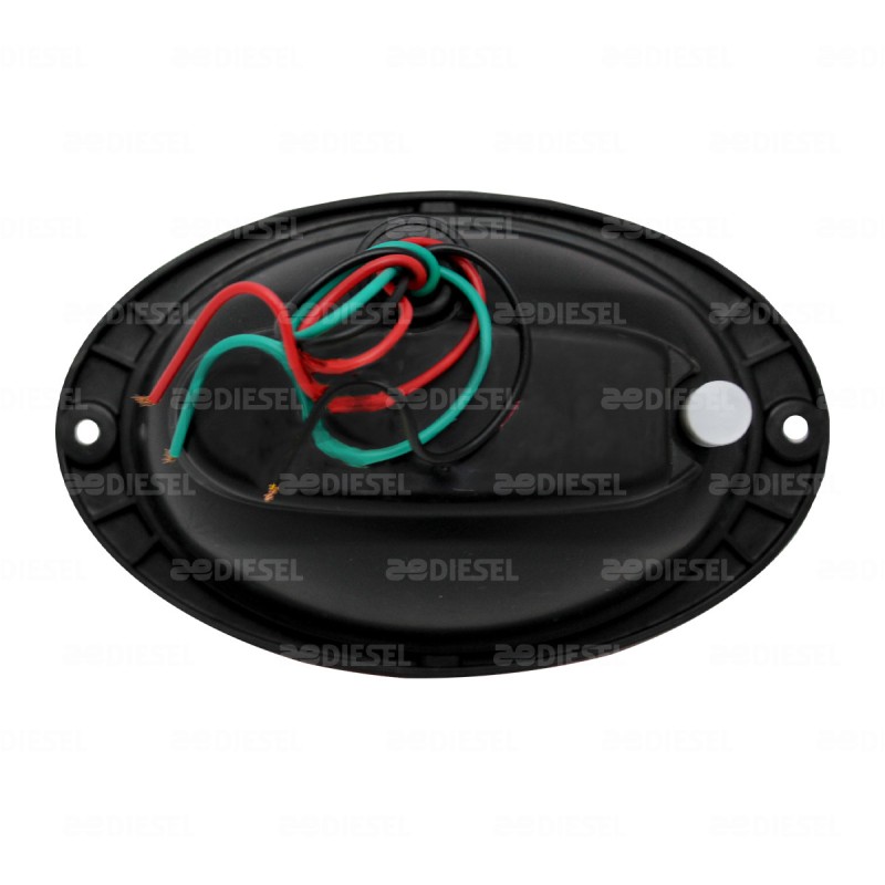 PLAFÓN 12V LED ROJO AYCO OVALADO 2P