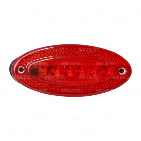 PLAFON 12/24V 6 LED ROJO IRIZAR=5231