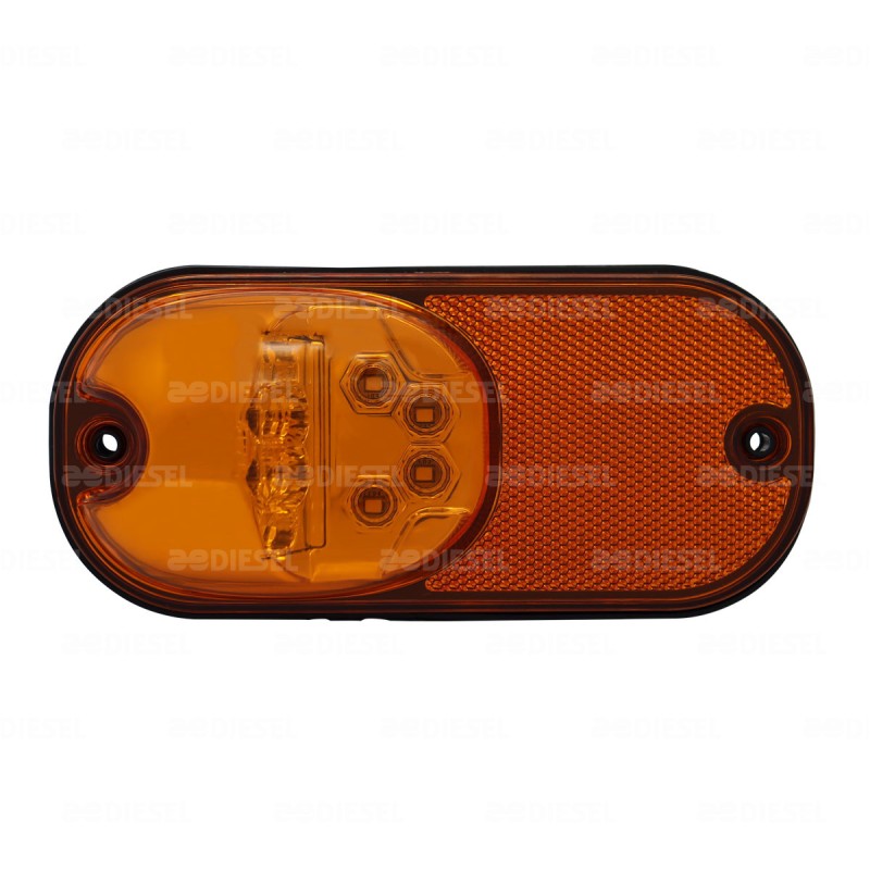 PLAFON 12/24V LED AMBAR LAT 2F=8847