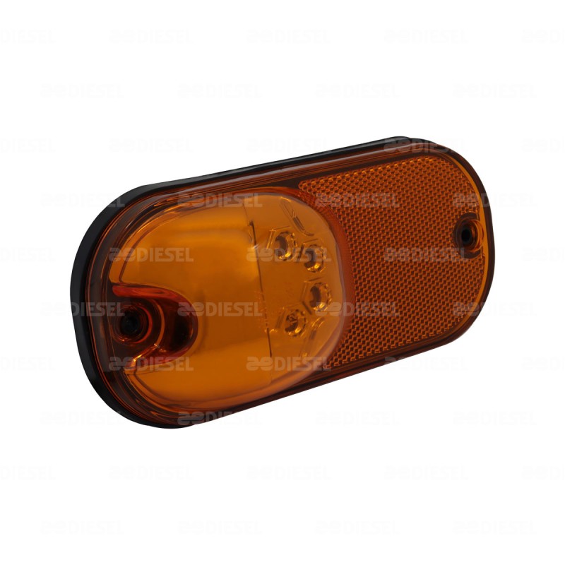 PLAFON 12/24V LED AMBAR LAT 2F=8847