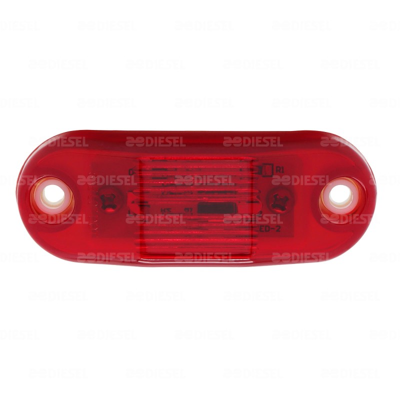 PLAFÓN 12V/24V LED ROJO C/TER