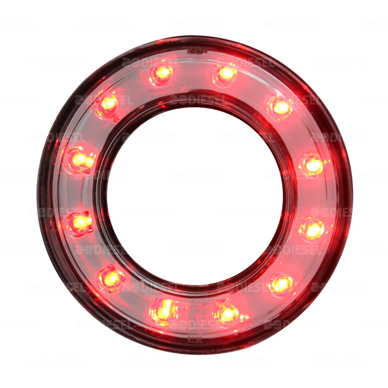 PLAFON 24V LED ROJO/CRIS DONA 2F