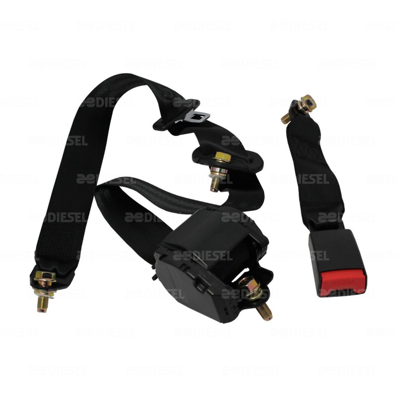 CINTURÓN DE SEGURIDAD 3PTS RETRACTIL NEGRO