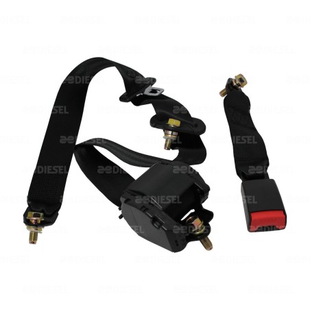 CINTURÓN DE SEGURIDAD 3PTS RETRACTIL NEGRO