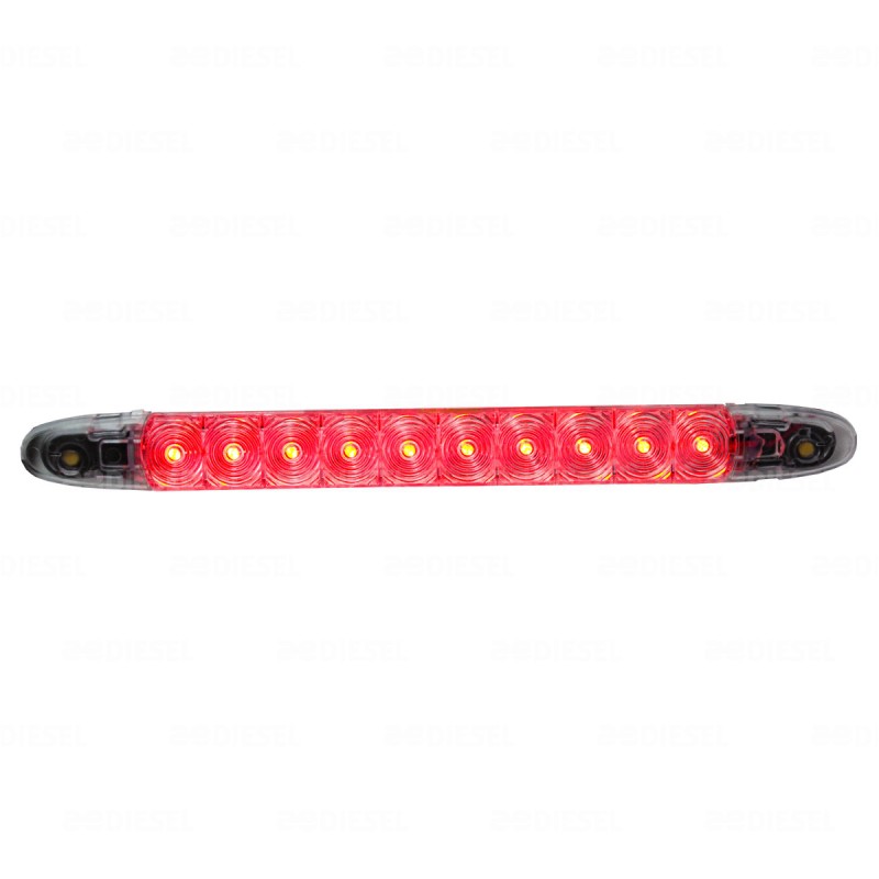 PLAFON 12V LED ROJO STOP MICA CRISTAL